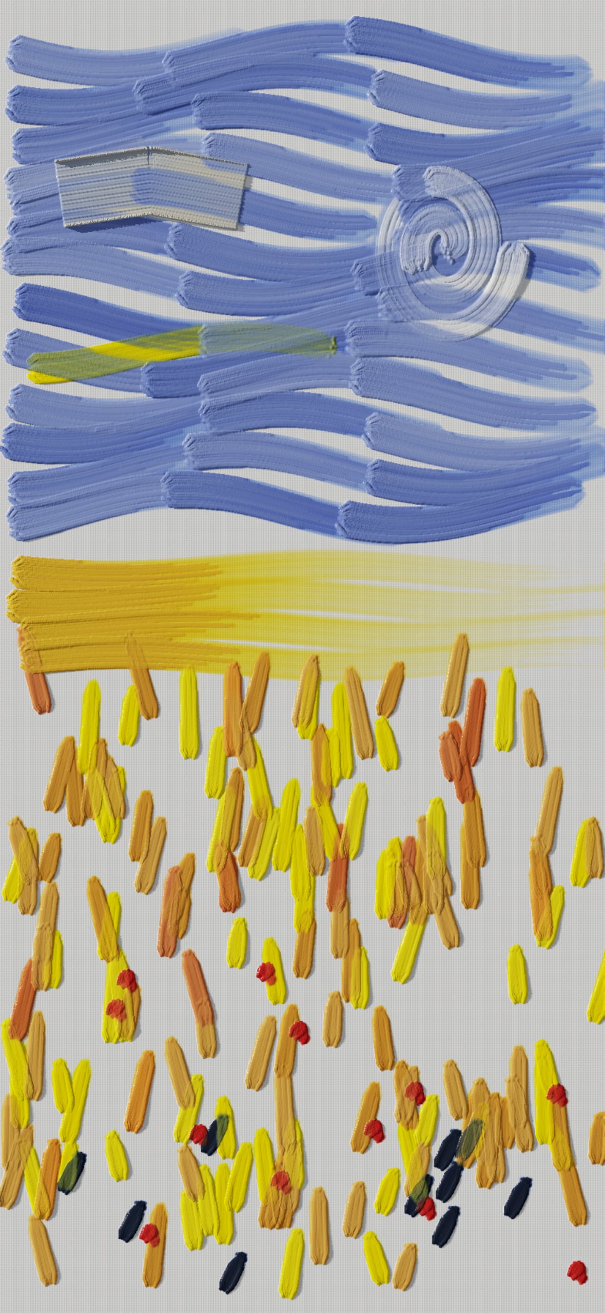 Enogu — thick oil strokes, lit from the left