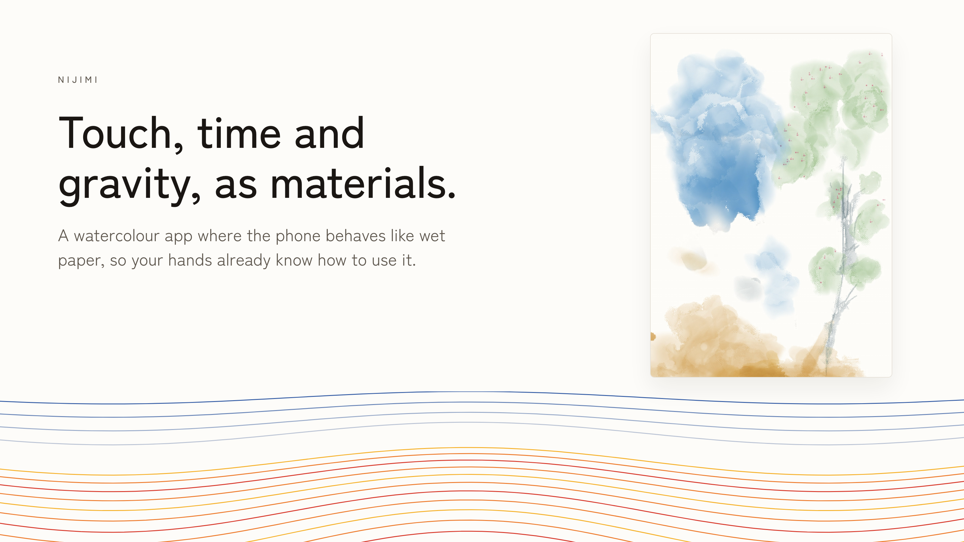 Nijimi, a watercolour app for iPhone.